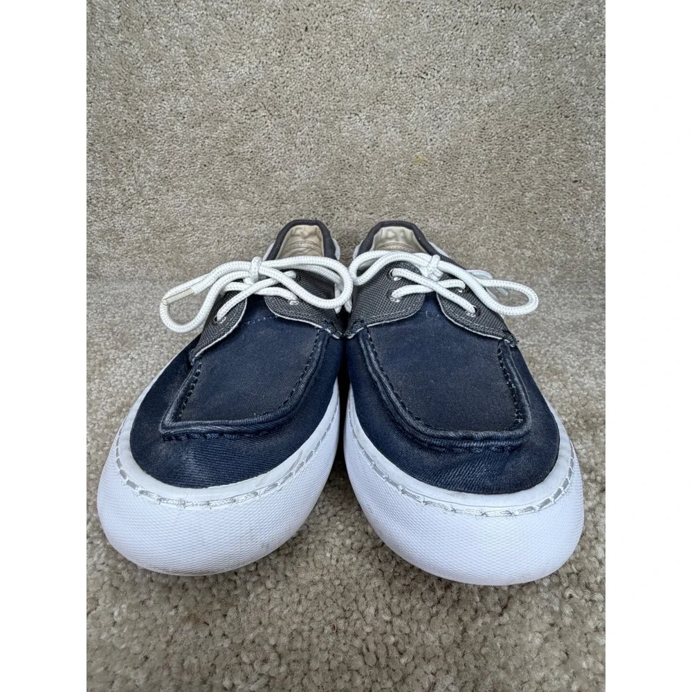 Sperry Boat Shoes Mens 8 Blue Grey Excellent STS15305 Memory Foam Sneakers